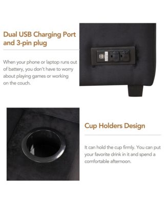 84.75" Sleeper Sofa Bed,2 in 1 Pull Out sofa bed L Shape Couch with Storage Ottoman for Living Room,Bedroom Couch and Small Apartment