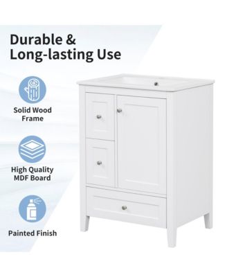 Bathroom Vanity with Adjustable Shelf and Removable Dividers