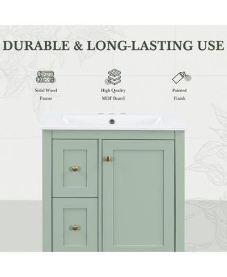 Bathroom Vanity with Adjustable Shelf and Removable Dividers