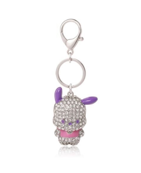 Брелок Hello Kitty Pochacco Pave Keychain Bag Charm - Officially Licensed Sanrio, цвет: Серебряный