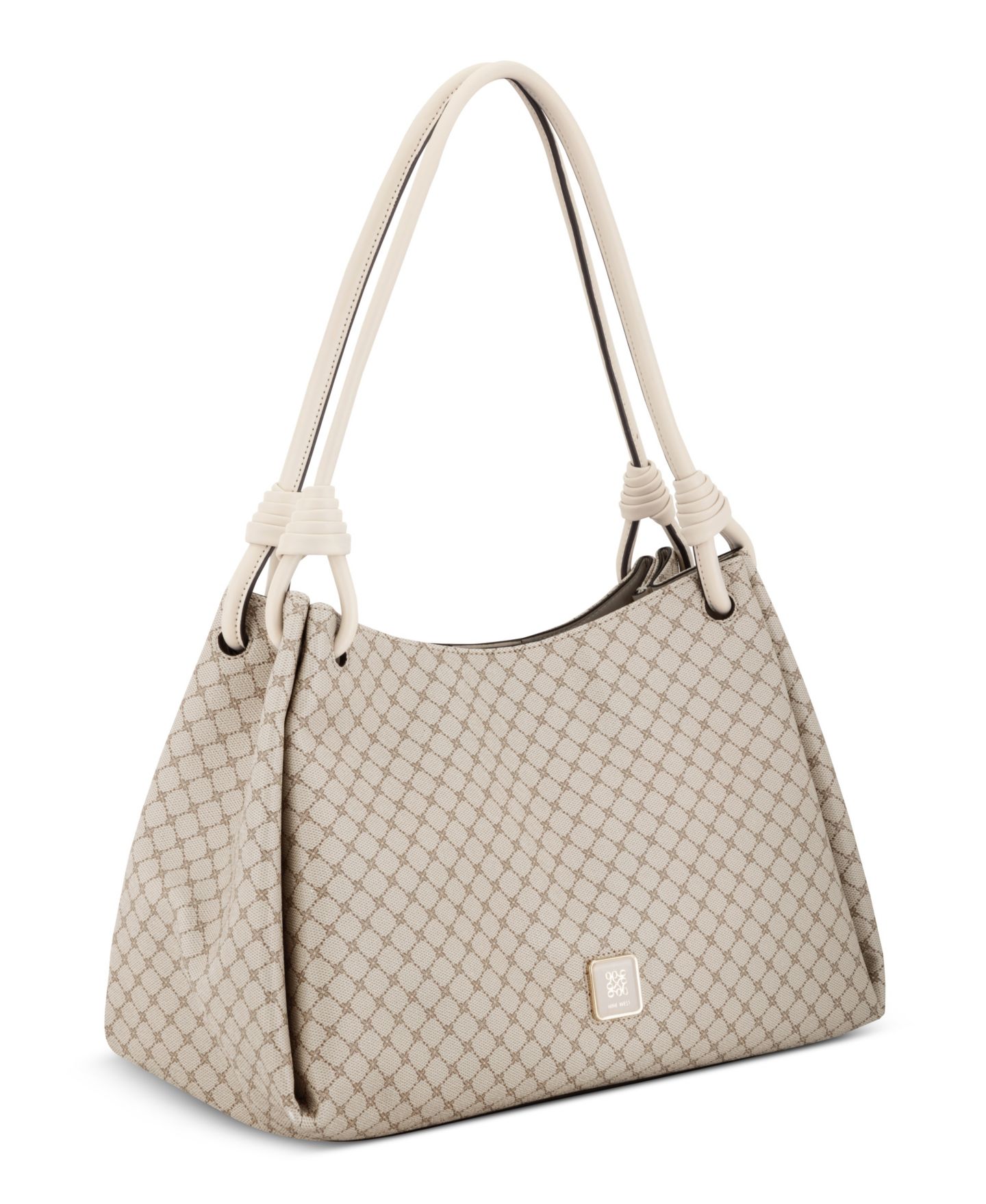 Женская сумка Nine West Dorsey Triple Compartment Shoulder, цвет: Серо-бежевый молочный — фото 2