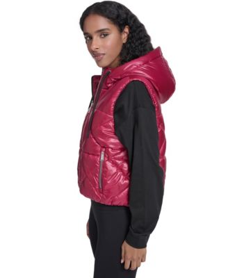 Women's Performance Diamond Quilt Hooded Puffer Vest