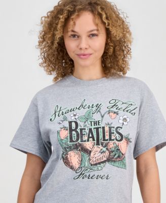 Juniors' Strawberry Fields Graphic-Print T-Shirt