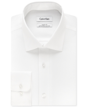 CALVIN KLEIN STEEL MEN'S BIG & TALL CLASSIC-FIT NON-IRON HERRINGBONE DRESS SHIRT