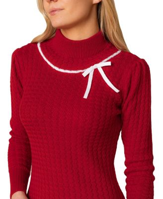 Women's Organic Mock Neck Cable Sweater Dress