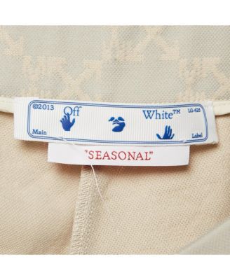 Women's Neutral Cream Monogram Jersey Slit Detail Leggings