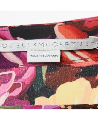 Women's Multicolor Floral Print Silk Midi Skirt