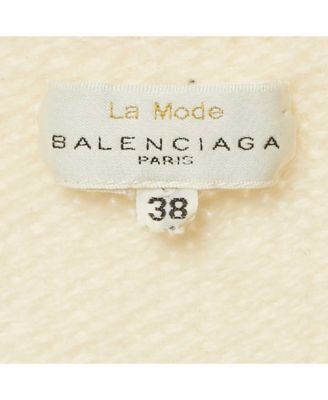 Women's Vintage La Mode Cream Rib Knit V-Neck Sweater