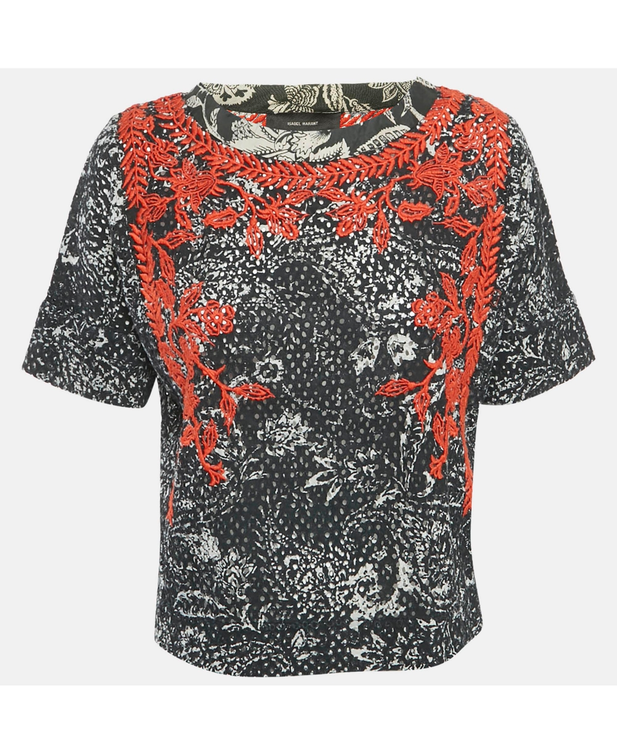 Pre-Owned Isabel Marant Women's Embroidered Eyelet Cotton Top