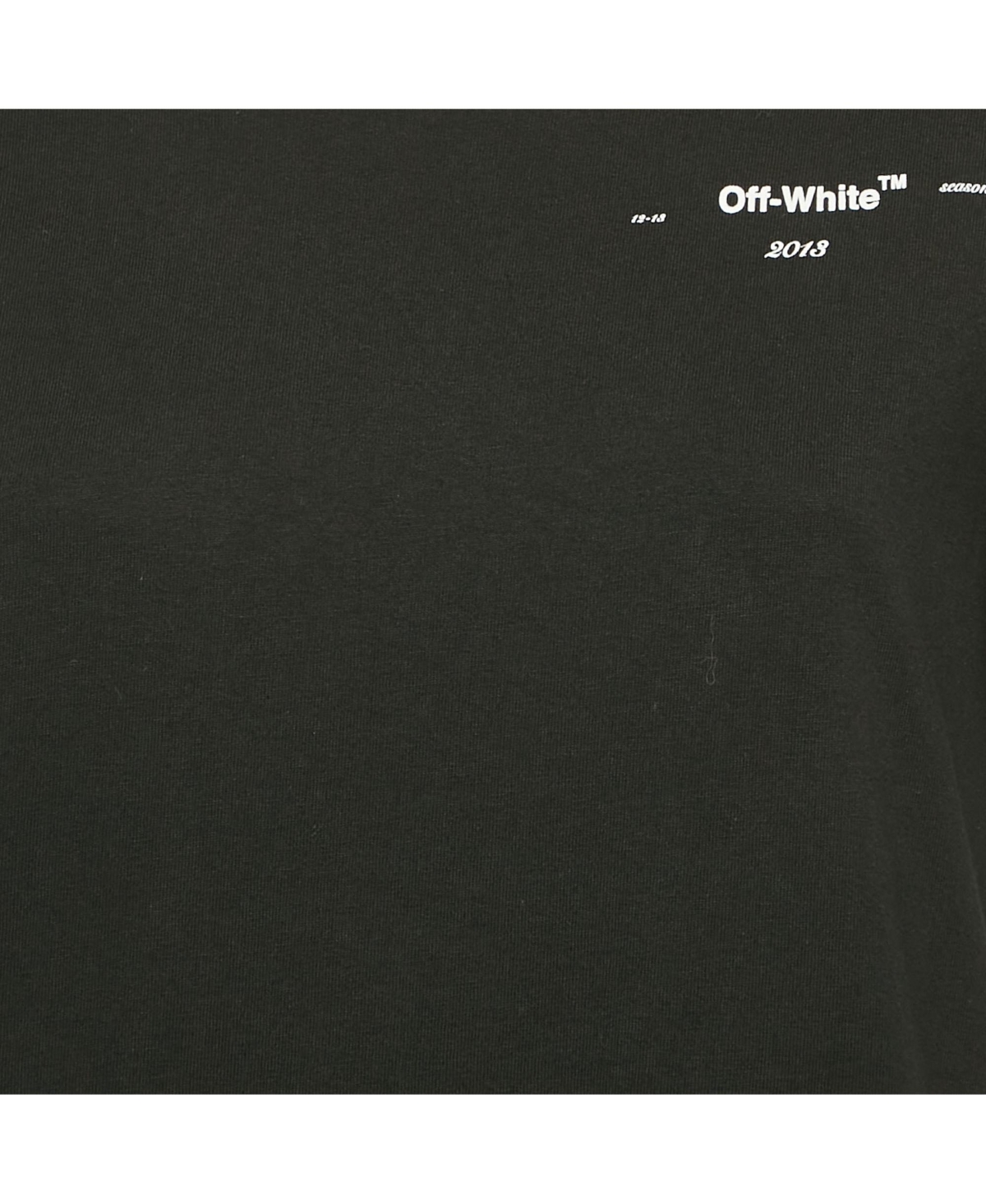 Pre-Owned Off-White Women's Black Leaf Embossed Jersey Crewneck T-Shirt