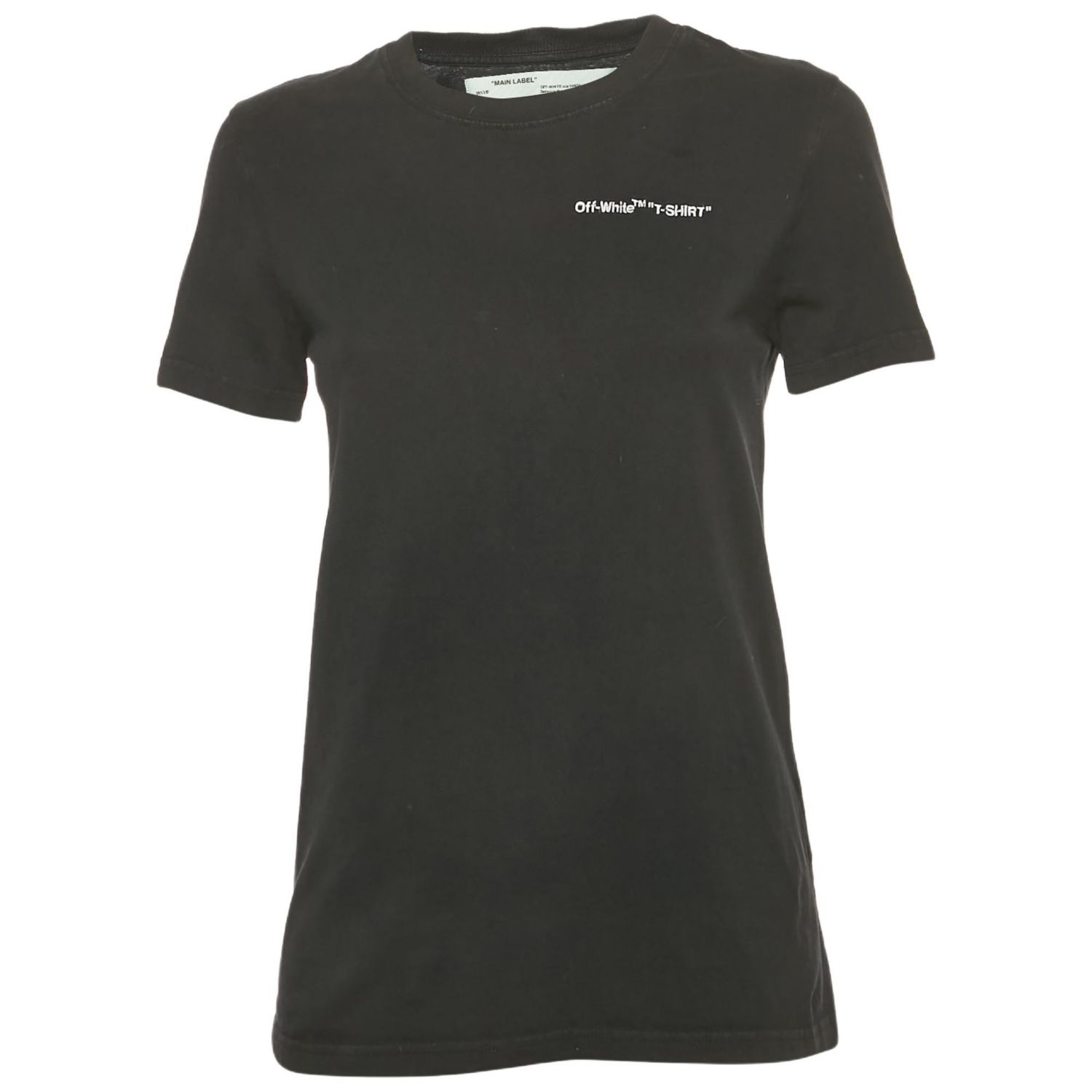 Women's Black Logo Embroidered Jersey Crew Neck T-Shirt