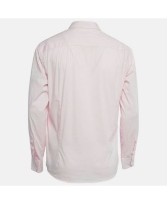 Men's Brit Pink Logo Embroidered Cotton Shirt