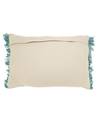 Fringe Down Filled Decorative Pillow, 16" x 24"