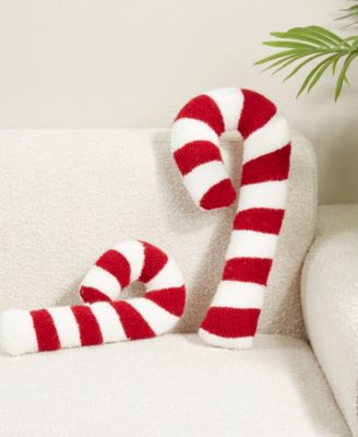 Candy Cane Twist Poly Filled Decorative Pillow, 9" x 22"
