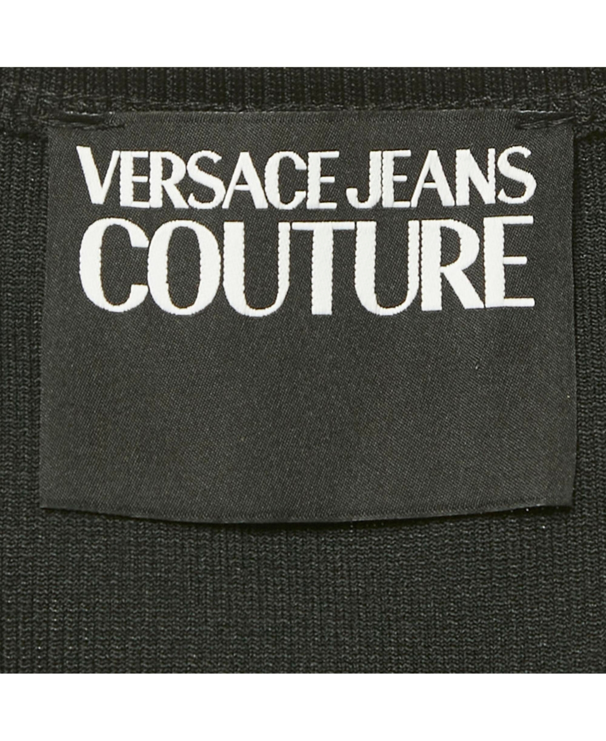 Pre-Owned Versace Women's Jeans Couture Rib Knit Buckle Detail Tank Top