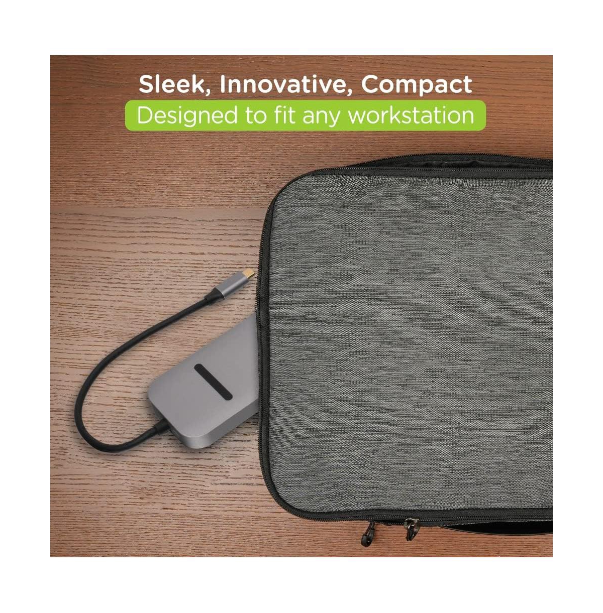 13-Port Usb-c Triple Display 4K Docking Station Hd Slim Multi-Port Adapter – Gray