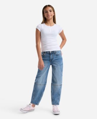 Girls' High-Rise Balloon Jeans