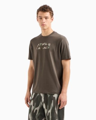 Men's Short Sleeve Crewneck Camo Logo T-Shirt