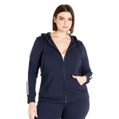 Women's Plus Size Double Stripe Jacket