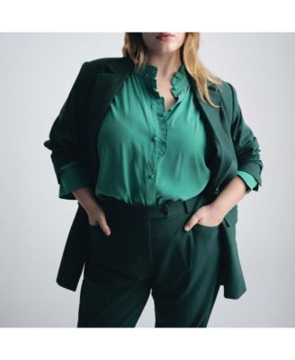 Plus Size Endora Stretch Cupro Blouse
