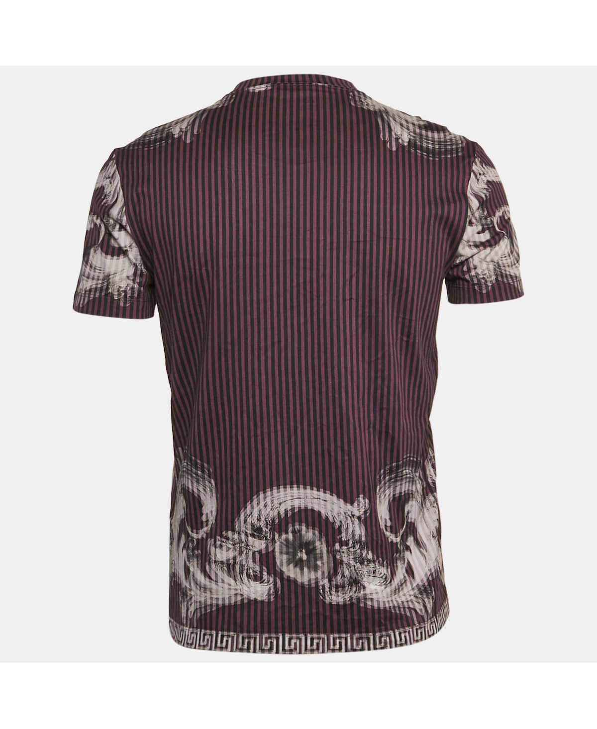 Pre-Owned Versace Men's Black/purple Medusa Print Jersey Lenticular Foulard T-Shirt