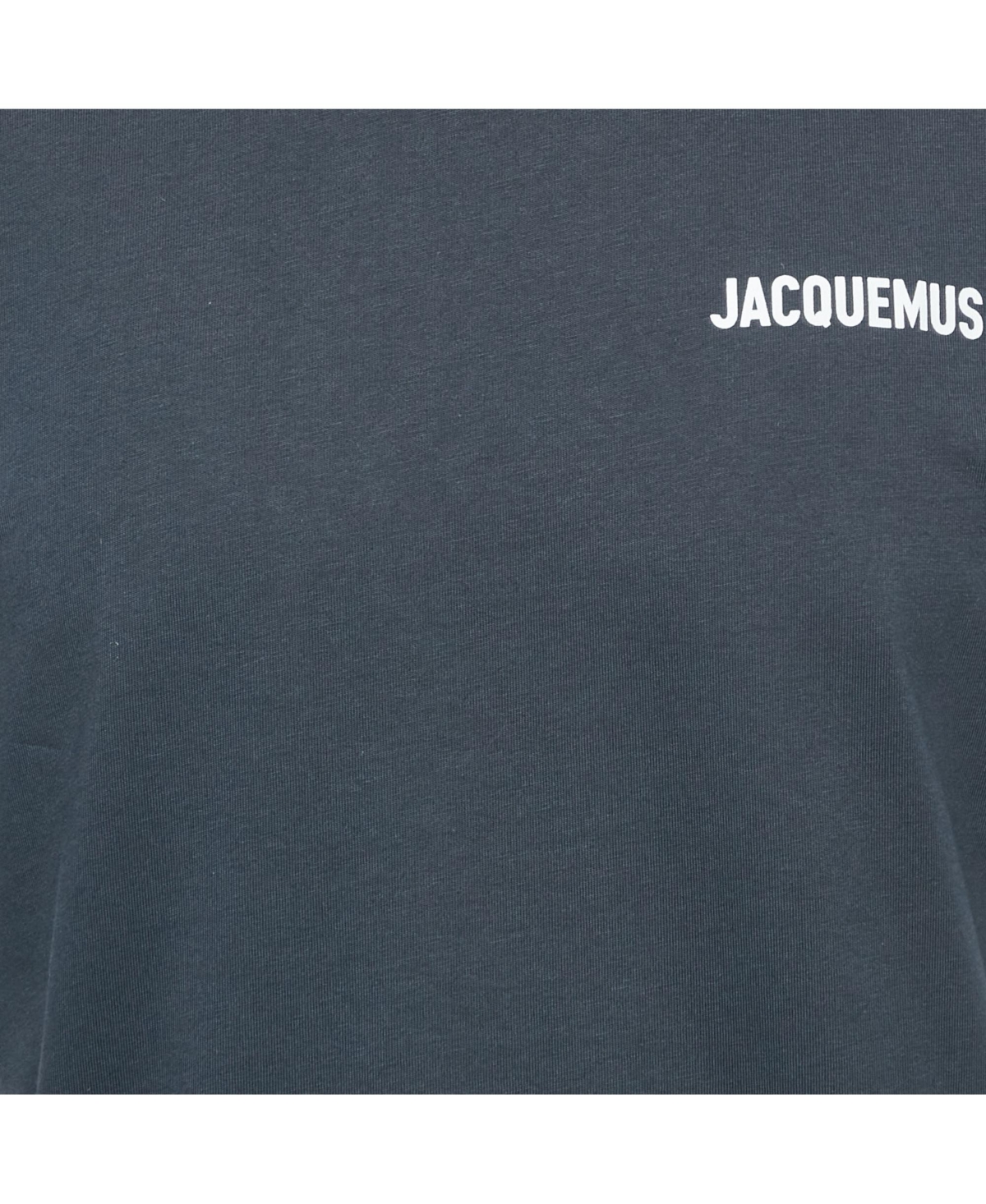 Pre-Owned Jacquemus Men's Navy Blue Logo Printed Cotton Crewneck T-Shirt