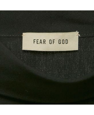 Men's Black Cotton Blend Reverse Collar Detail T-Shirt