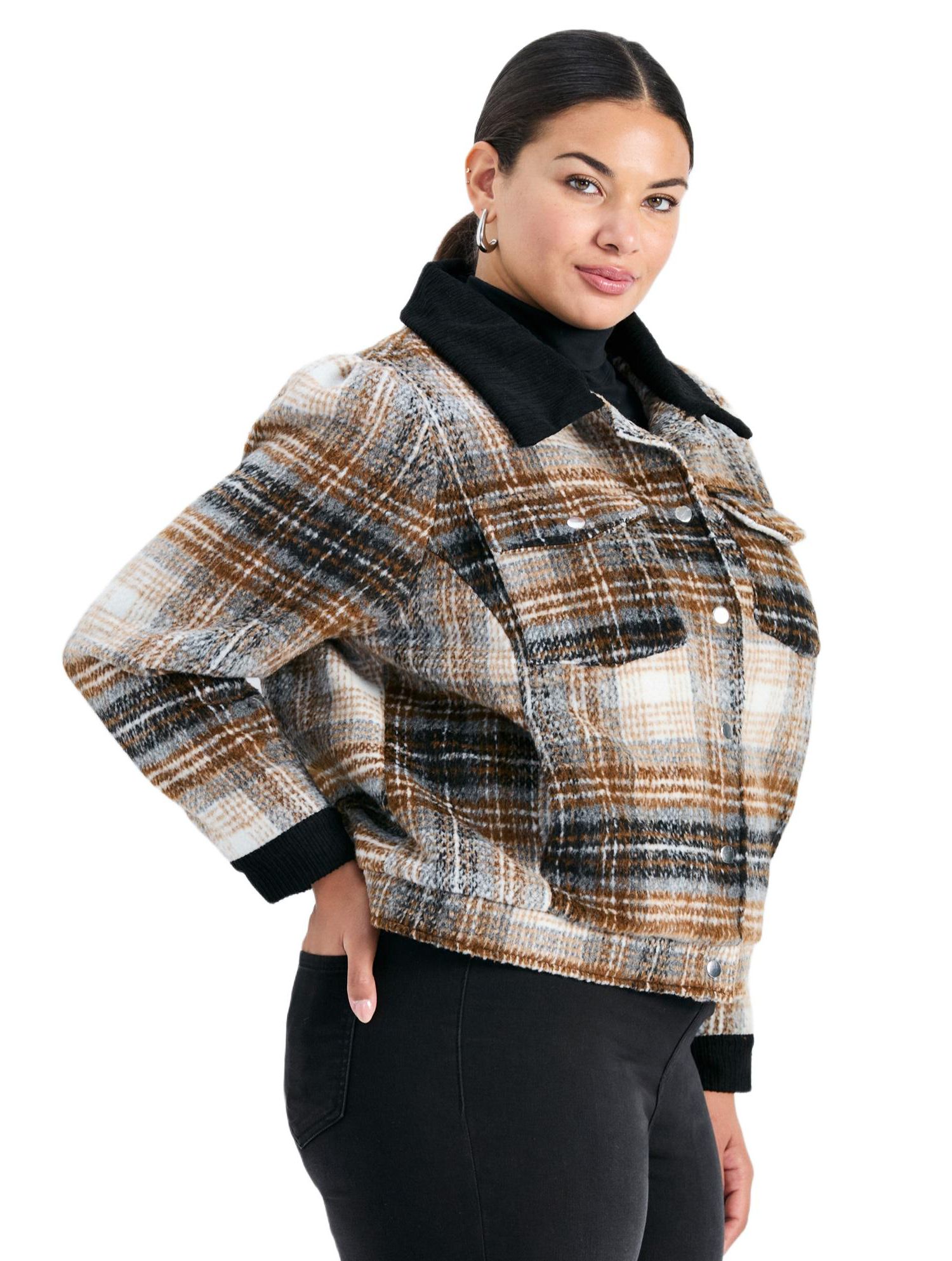 Women's Joss Plaid Cropped Jacket