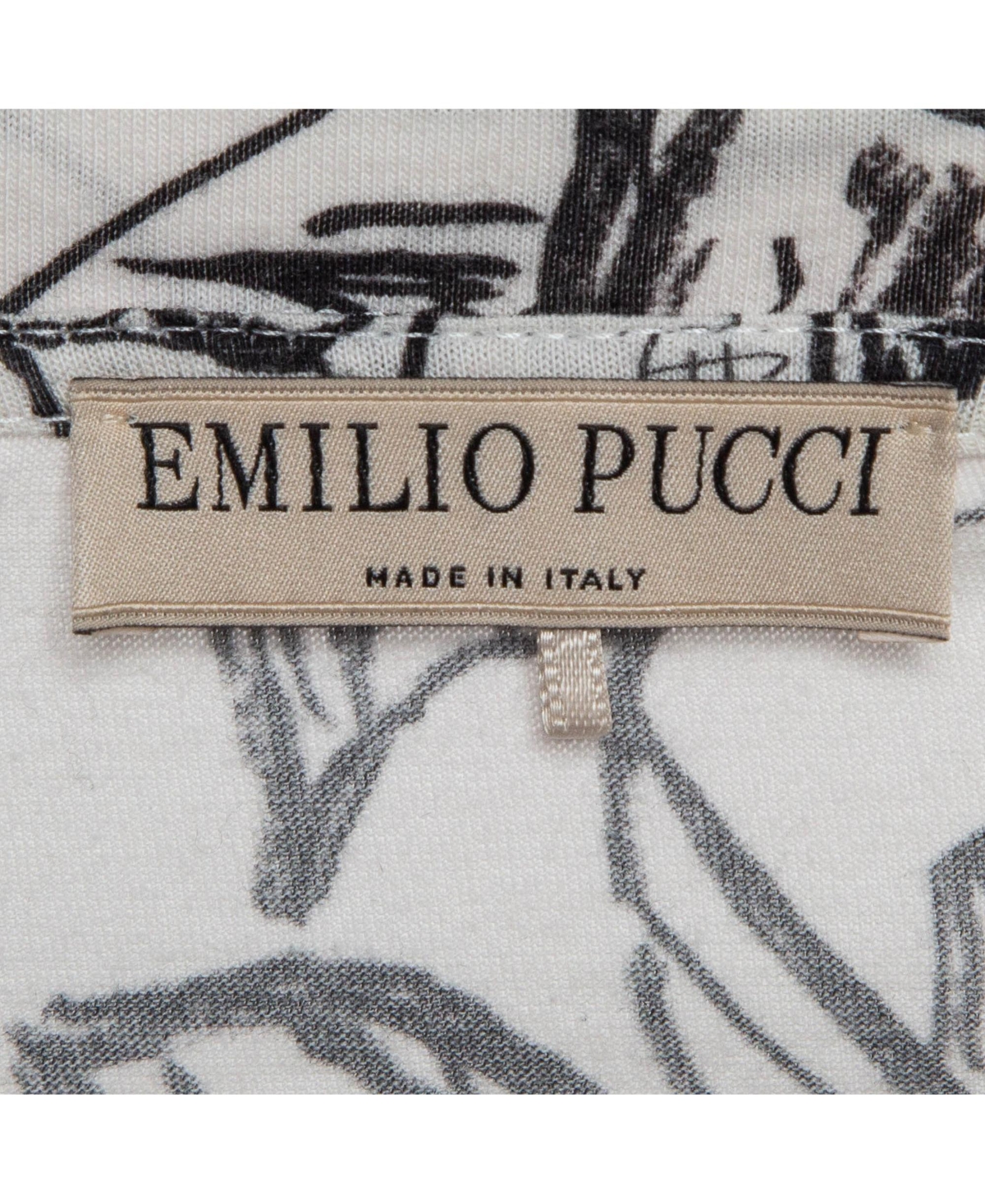 Pre-Owned Emilio Pucci Women's White Turisti Fiorentini Print Cotton T-Shirt