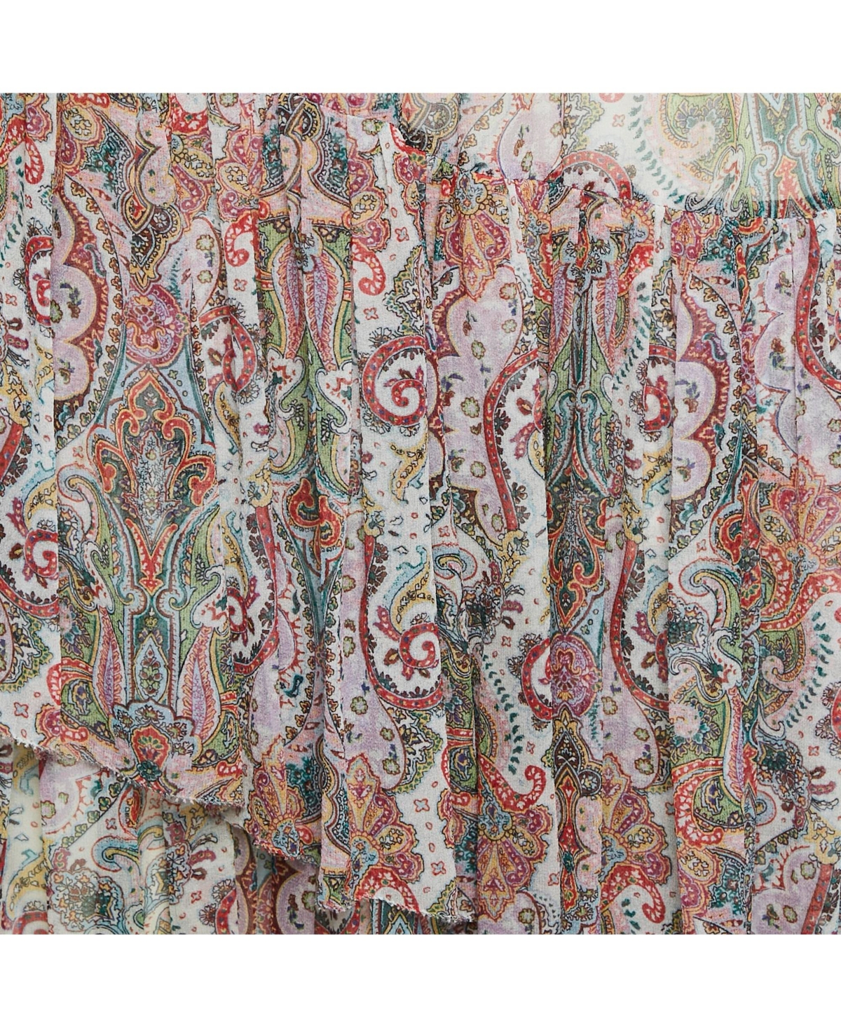 Pre-Owned Zimmermann Women's Paisley Print Chiffon Tiered Midi Skirt