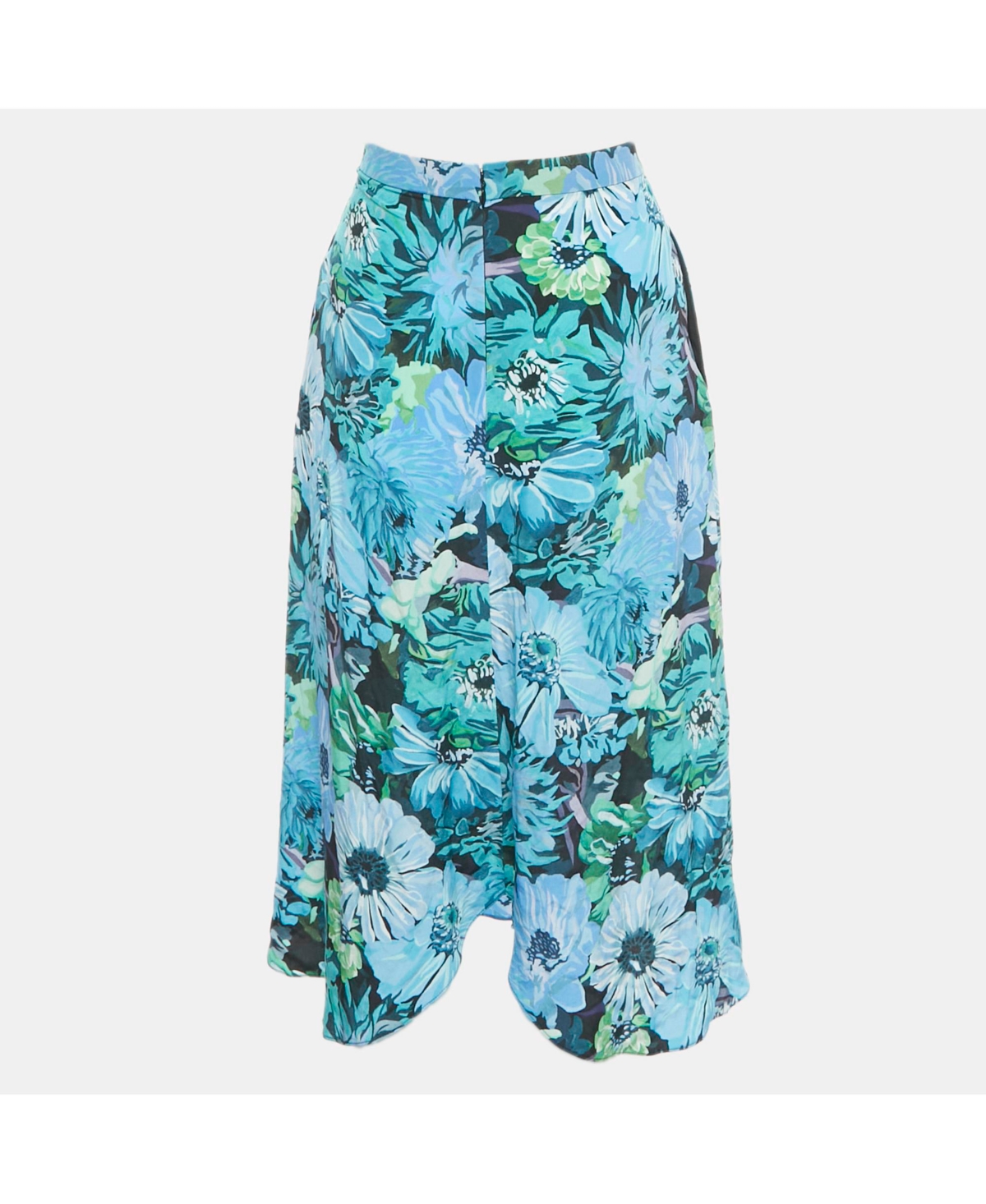 Pre-Owned Stella Mccartney Women's Floral Print Silk Wrap Style Midi Skirt