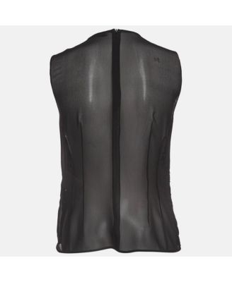 Women's Sequin and Silk Sleeveless Top