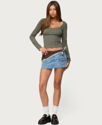 Women's Beatrix Lacey Ribbed Top