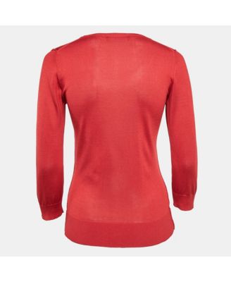 Women's Red Jersey Full Sleeve Round Neck Jumper