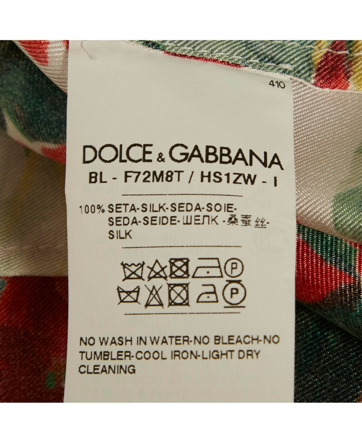 Pre-Owned Dolce & Gabbana Women's Red Floral Print Silk Blouse