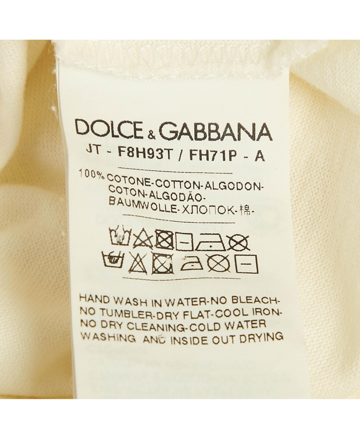 Pre-Owned Dolce & Gabbana Women's White L'amore Print Cotton Sleeveless T-Shirt