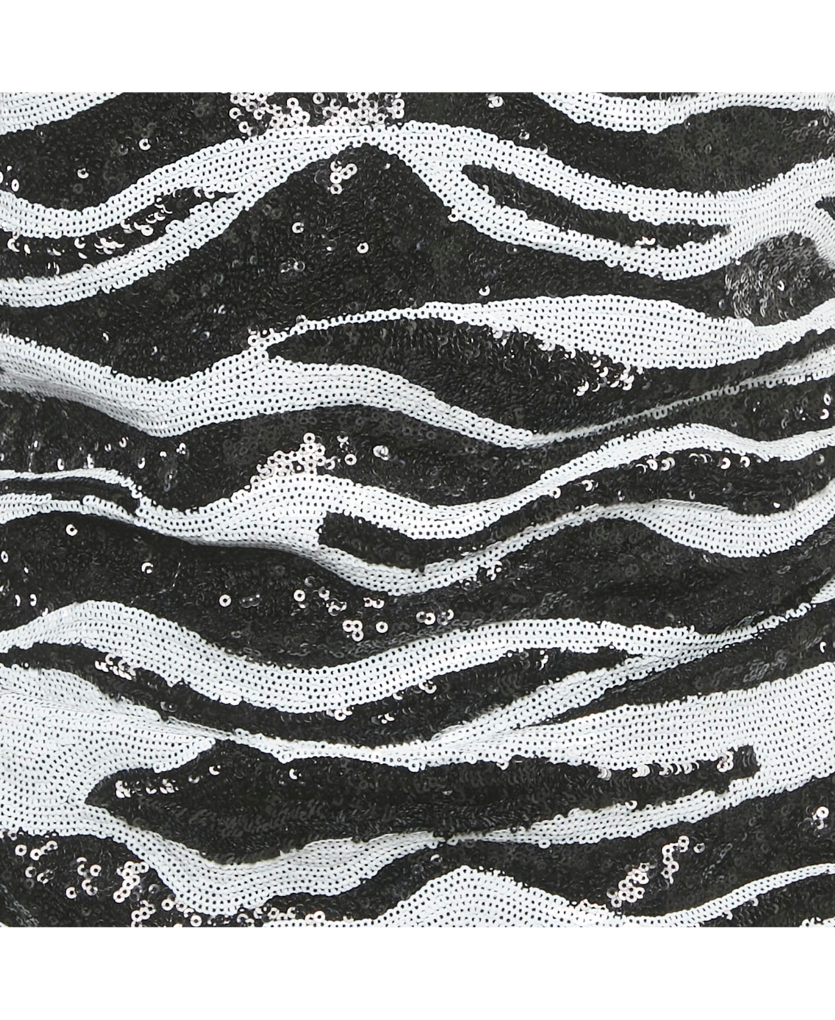 Pre-Owned Dolce & Gabbana Women's Monochrome Zebra Pattern Sequinned Mini Dress