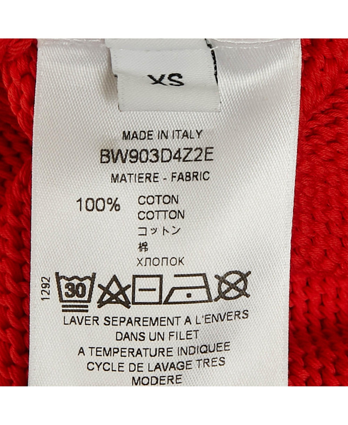 Pre-Owned Givenchy Women's Red Logo Intarsia Rin Knit Oversized Sweater