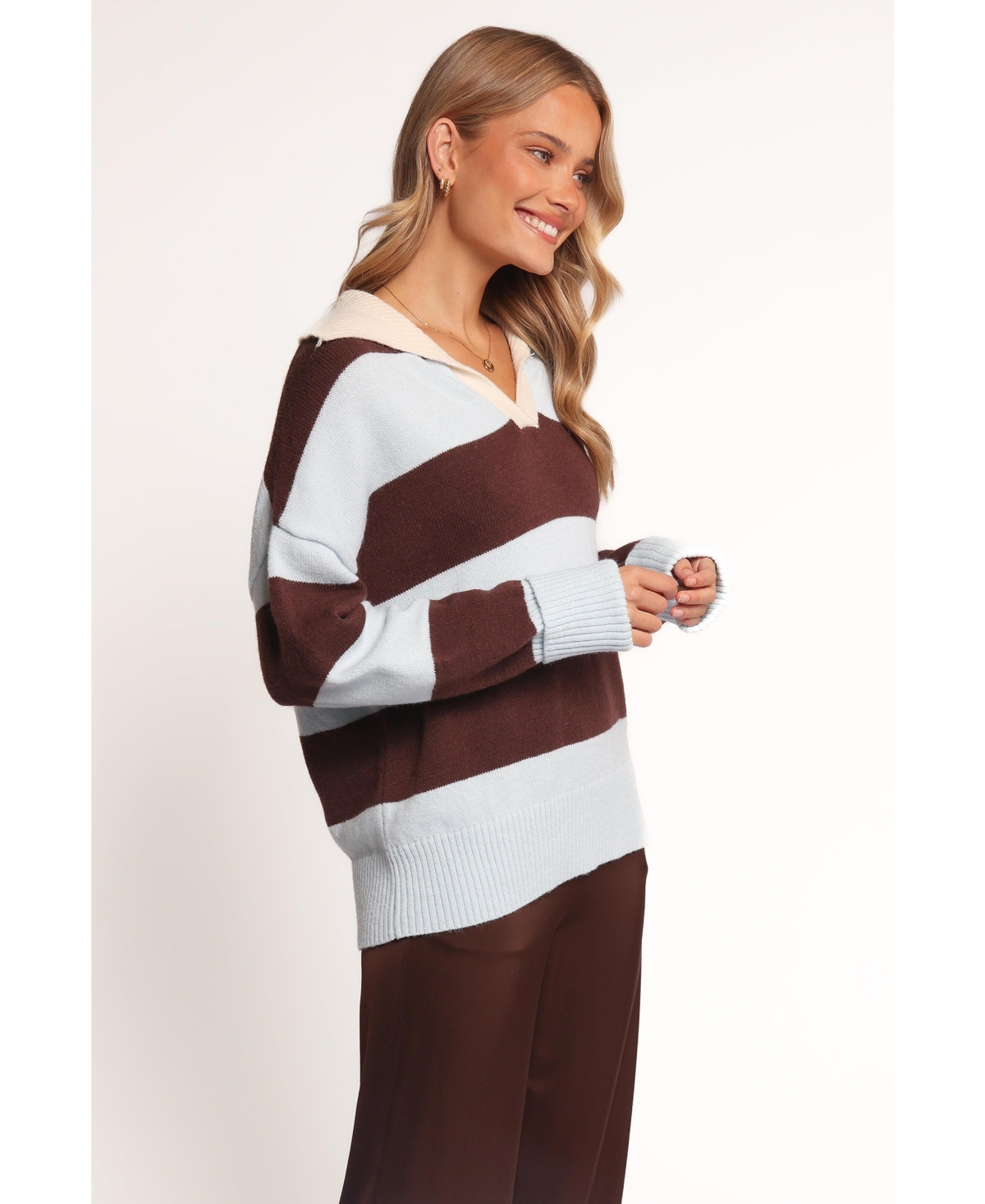 Petal and Pup Women's Mikaela Rugby Stripe Knit Sweater