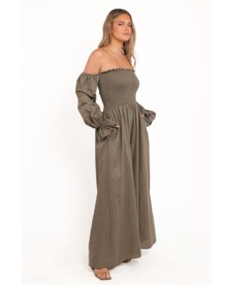 Women's Domenica Shirred Long-Sleeve Jumpsuit