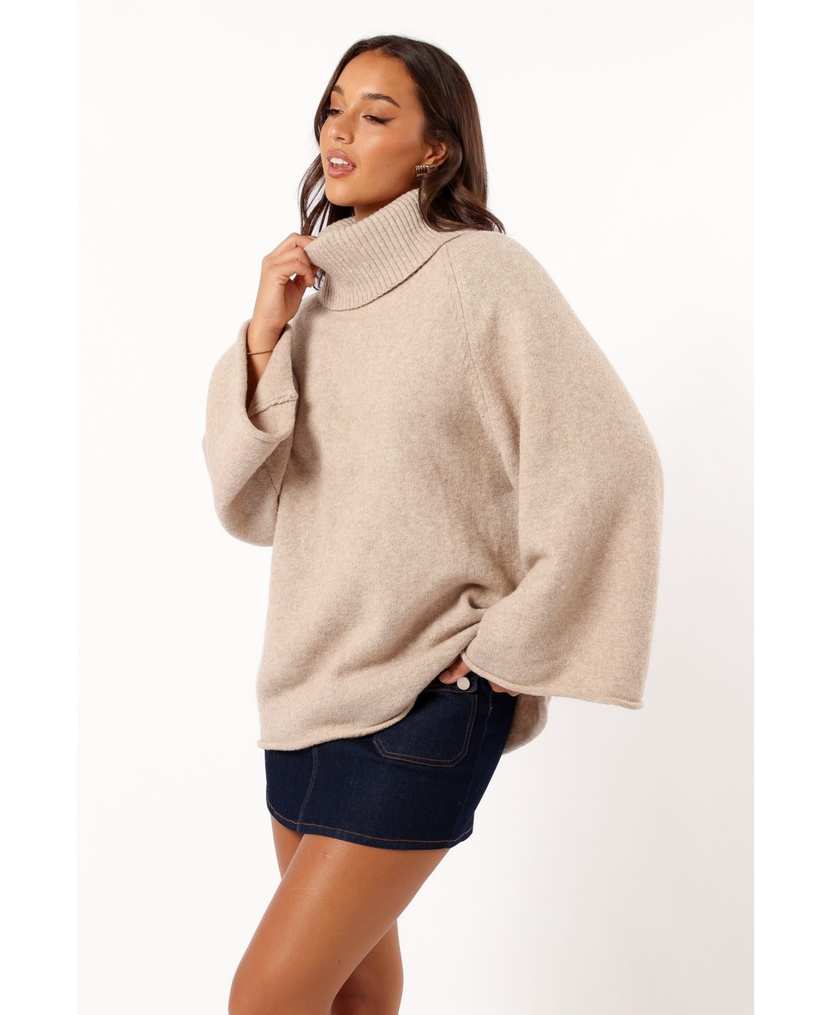 Petal and Pup Women's Bindy Cowlneck Knit Sweater