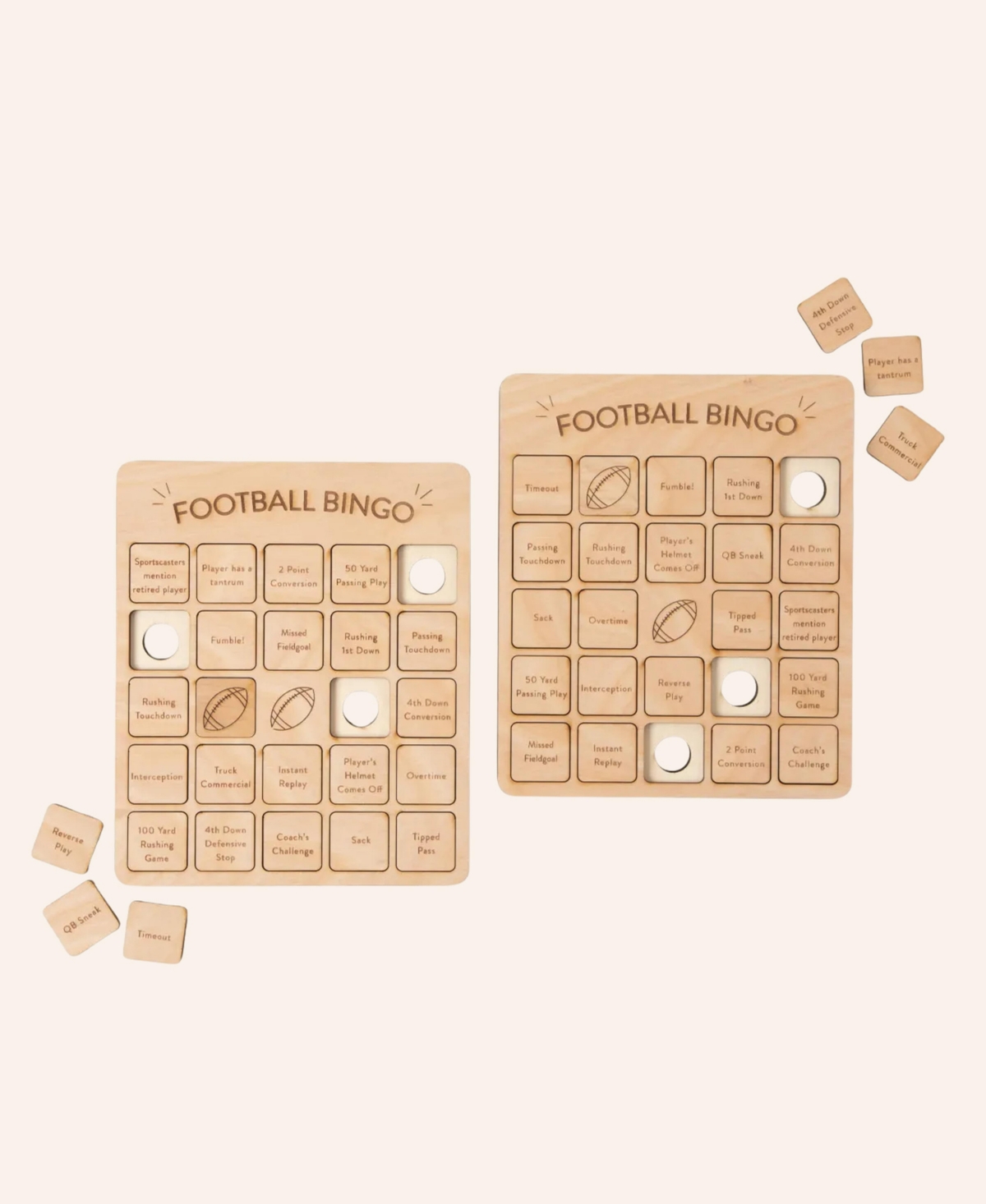 Uncommon Goods Football Bingo Game, Set of 2