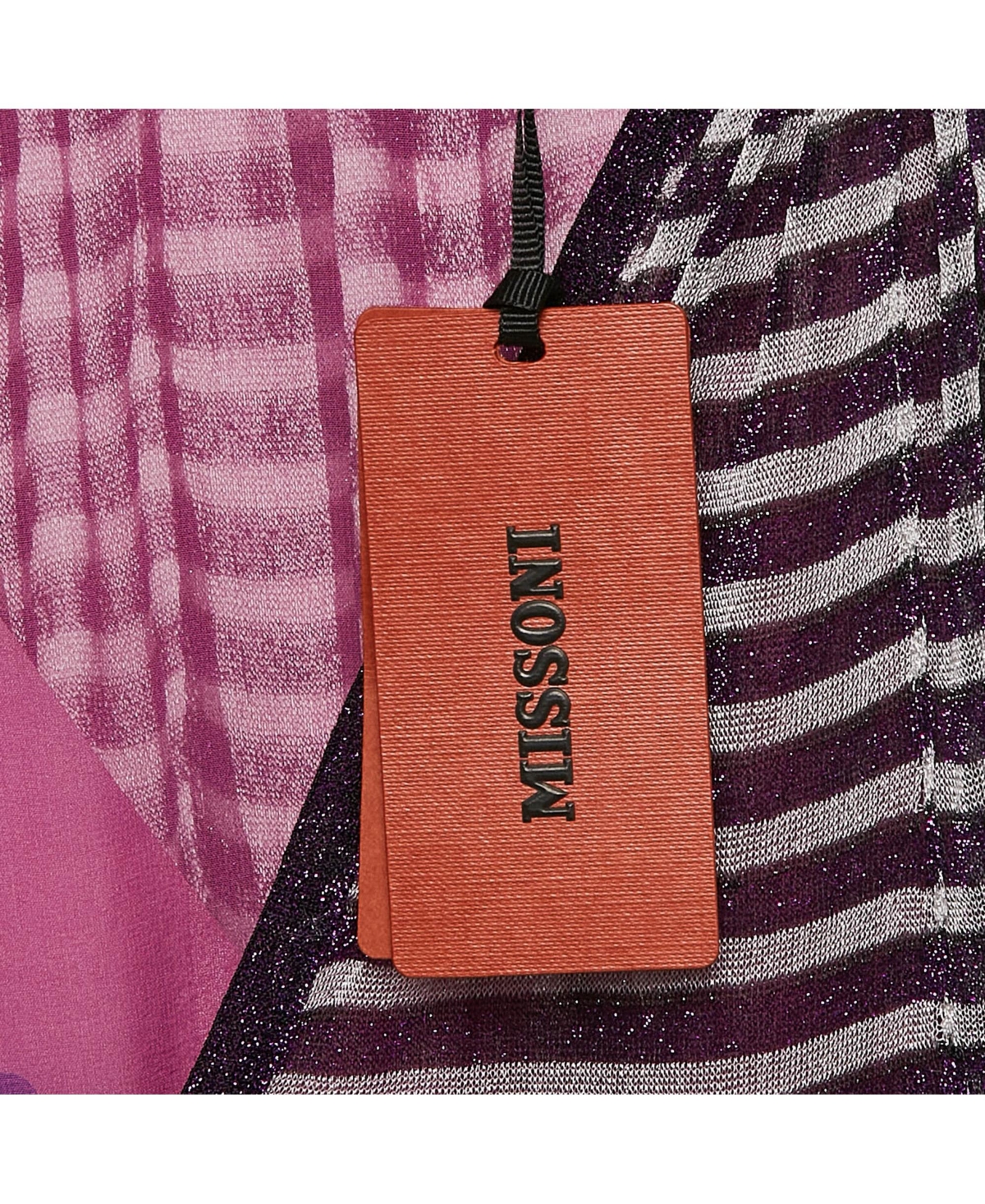 Pre-Owned Missoni Women's Purple Stripe Lurex Silk Knit Maxi Dress