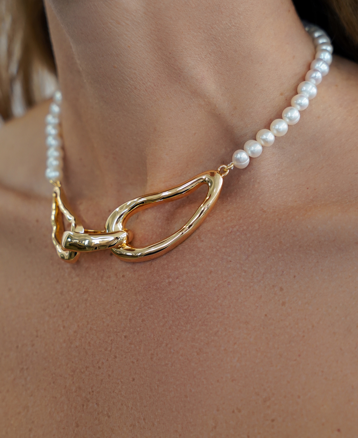 Ettika Molten Muse Cultivated Pearl Necklace