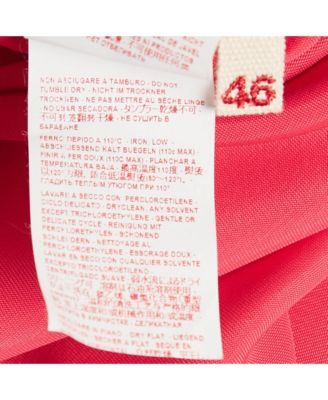 Women's Red Crepe Long Sleeve Maxi Dress