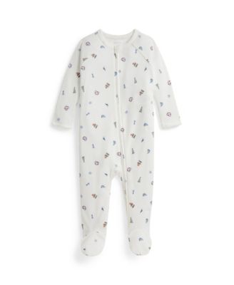 Baby Boys' Nautical-Inspired Print Footed Coverall