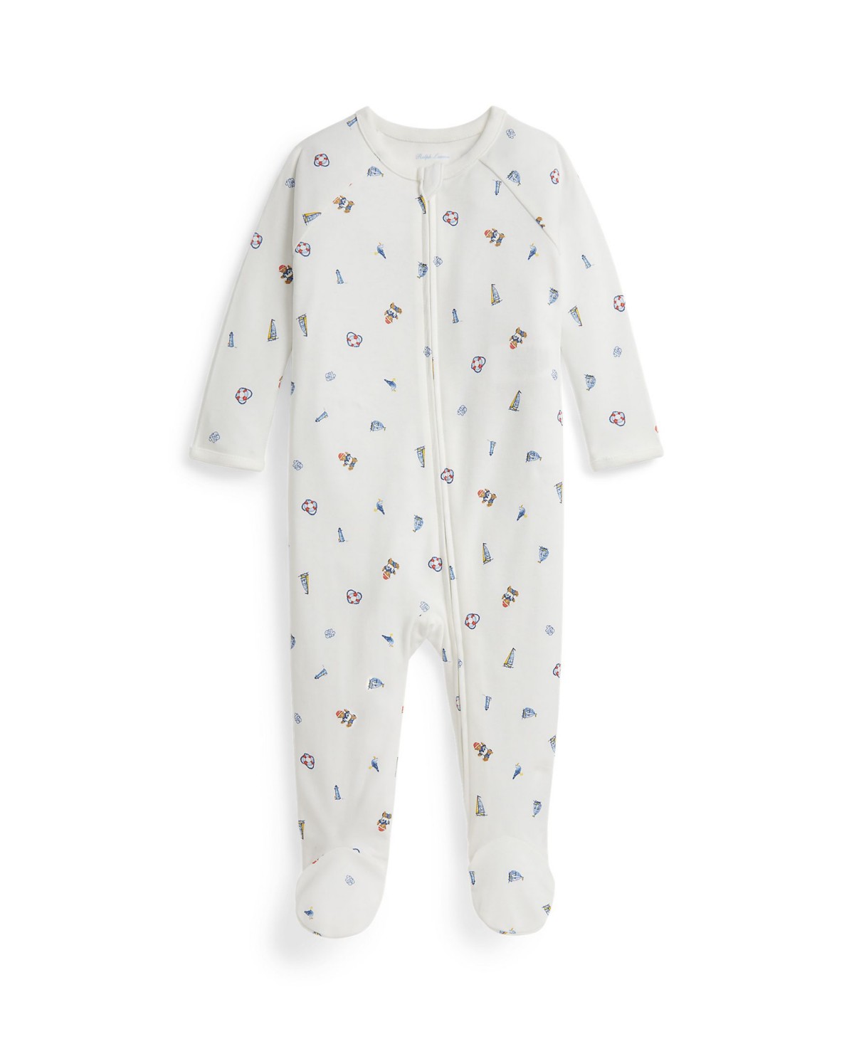 Polo Ralph Lauren Baby Boys' Nautical-Inspired Print Footed Coverall — фото 1