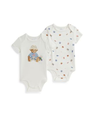Baby Girls' Printed Short-Sleeve Bodysuit, 2-Piece Set