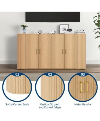 63" Sideboard Buffet Cabinet with Storage,Modern Wooden Sideboard,Media Console Cabinet for Dining Room, Living Room