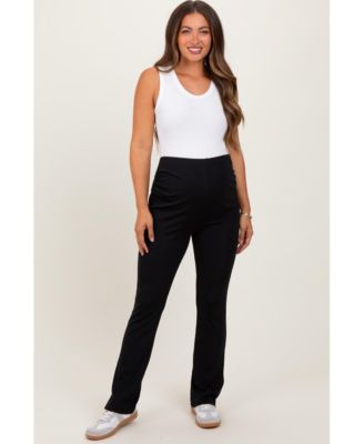 Maternity Black High Waist Kick Flare Pants